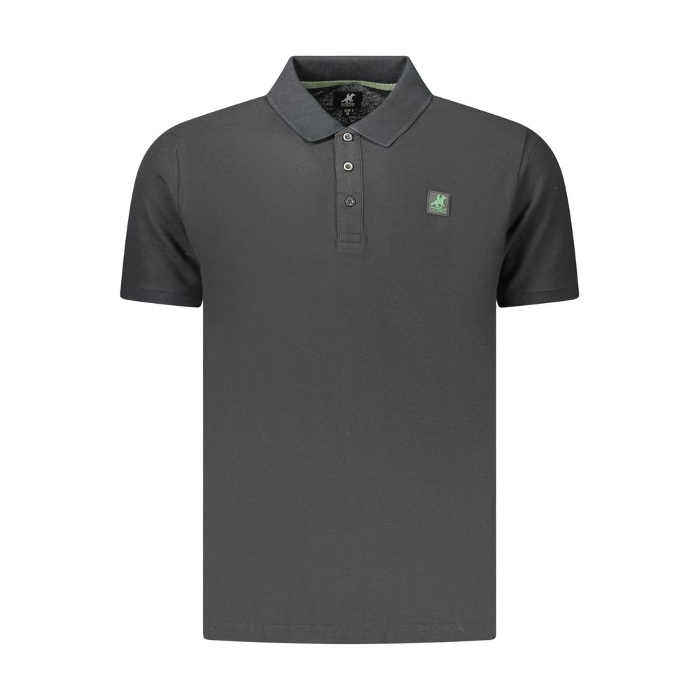 U.S. Grand Schwarzes Herren-Poloshirt aus Baumwolle
