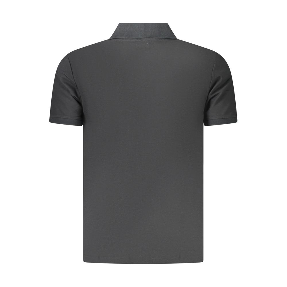 U.S. Grand Schwarzes Herren-Poloshirt aus Baumwolle