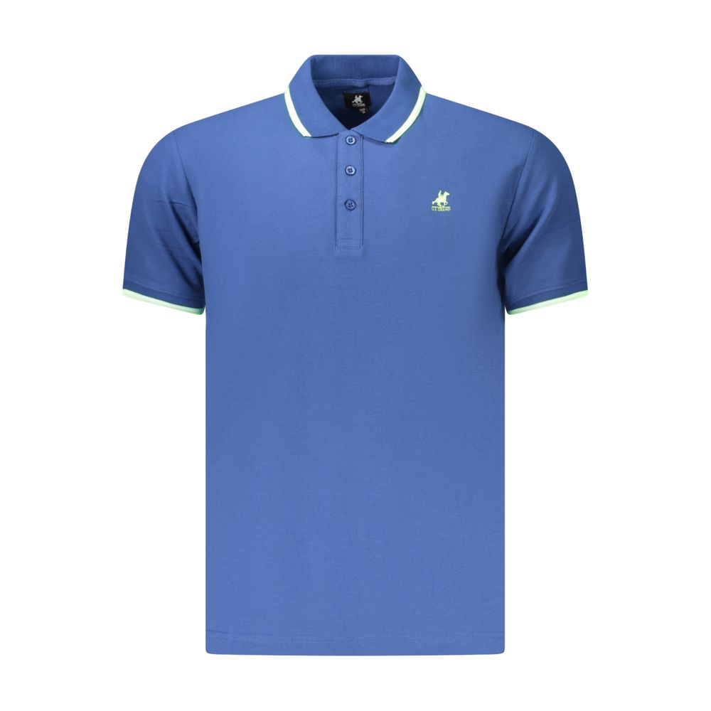 U.S. Grand Blaues Baumwoll-Poloshirt für Herren