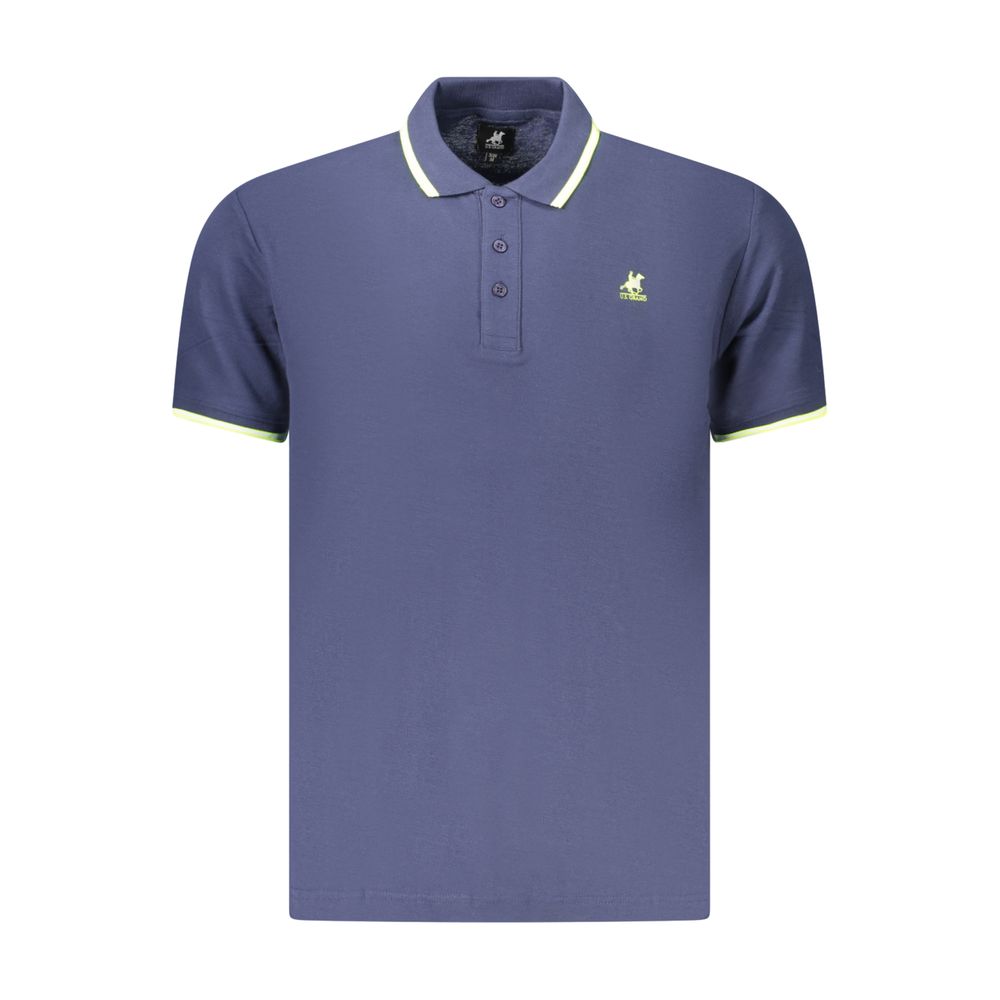 U.S. Grand Blaues Herren-Poloshirt aus Baumwolle