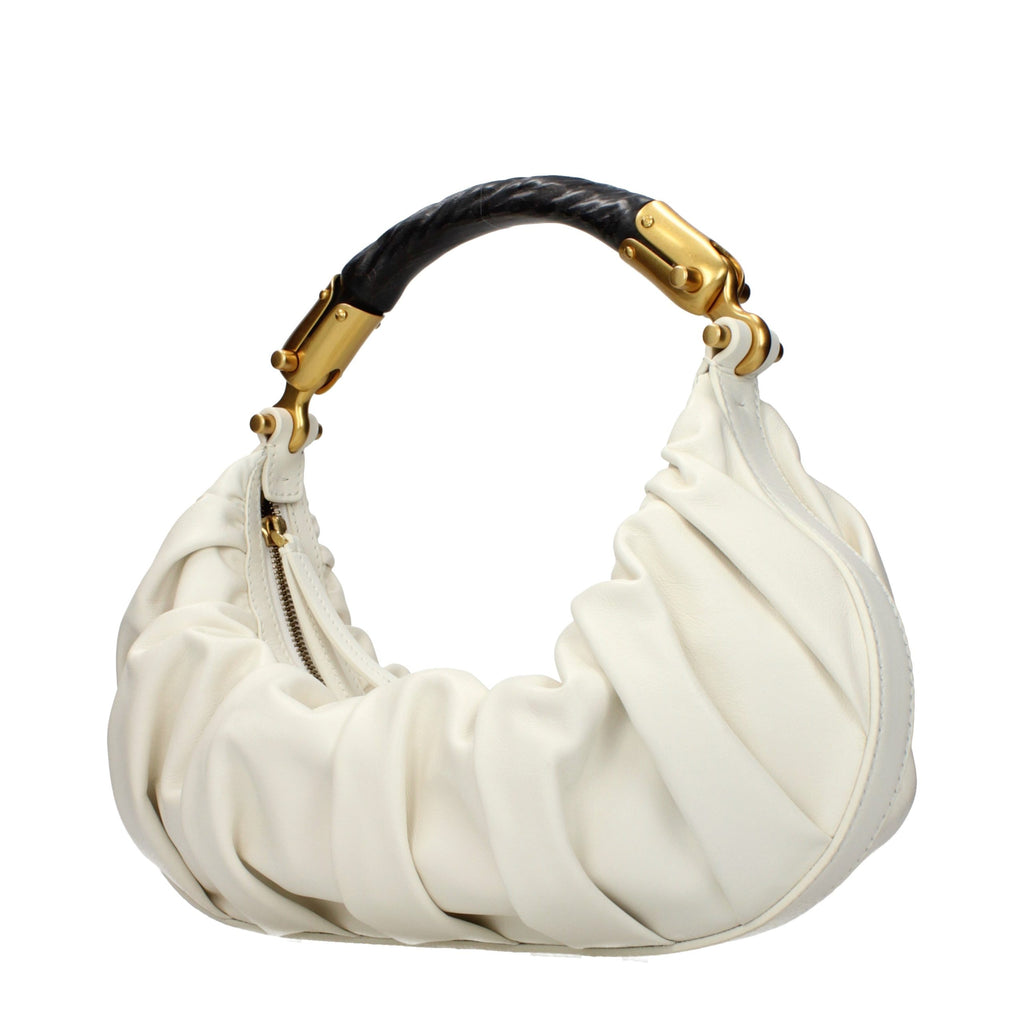 Balmain Beige Leder Handtasche