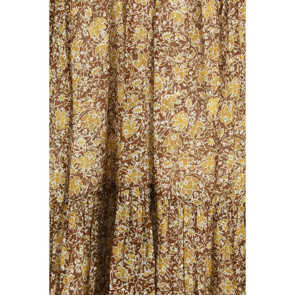 Marant Etoile Zweifarbige Baumwoll-Freizeitkleid