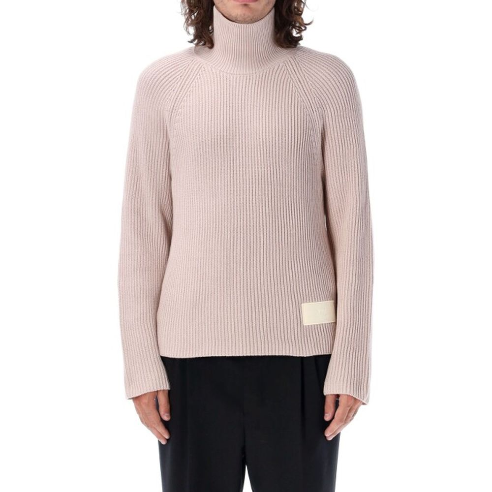 Ami Paris Mehrfarbiger Rollkragenpullover aus Baumwolle