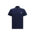 Moose Knuckles Blaues Baumwoll-Polohemd