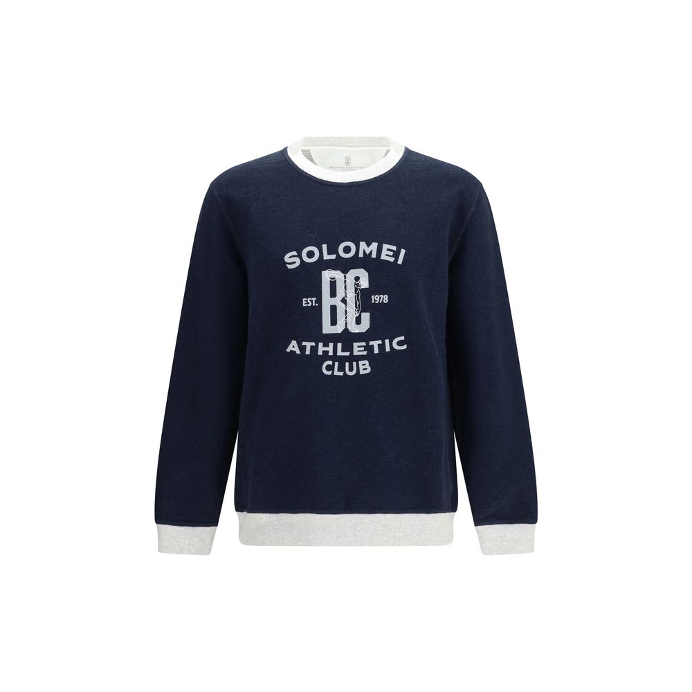 Brunello Cucinelli Blauer Baumwoll-Sweatshirt