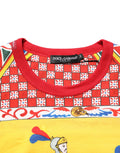 Dolce & Gabbana Multicolor Carretto Print Rundhals-T-Shirt