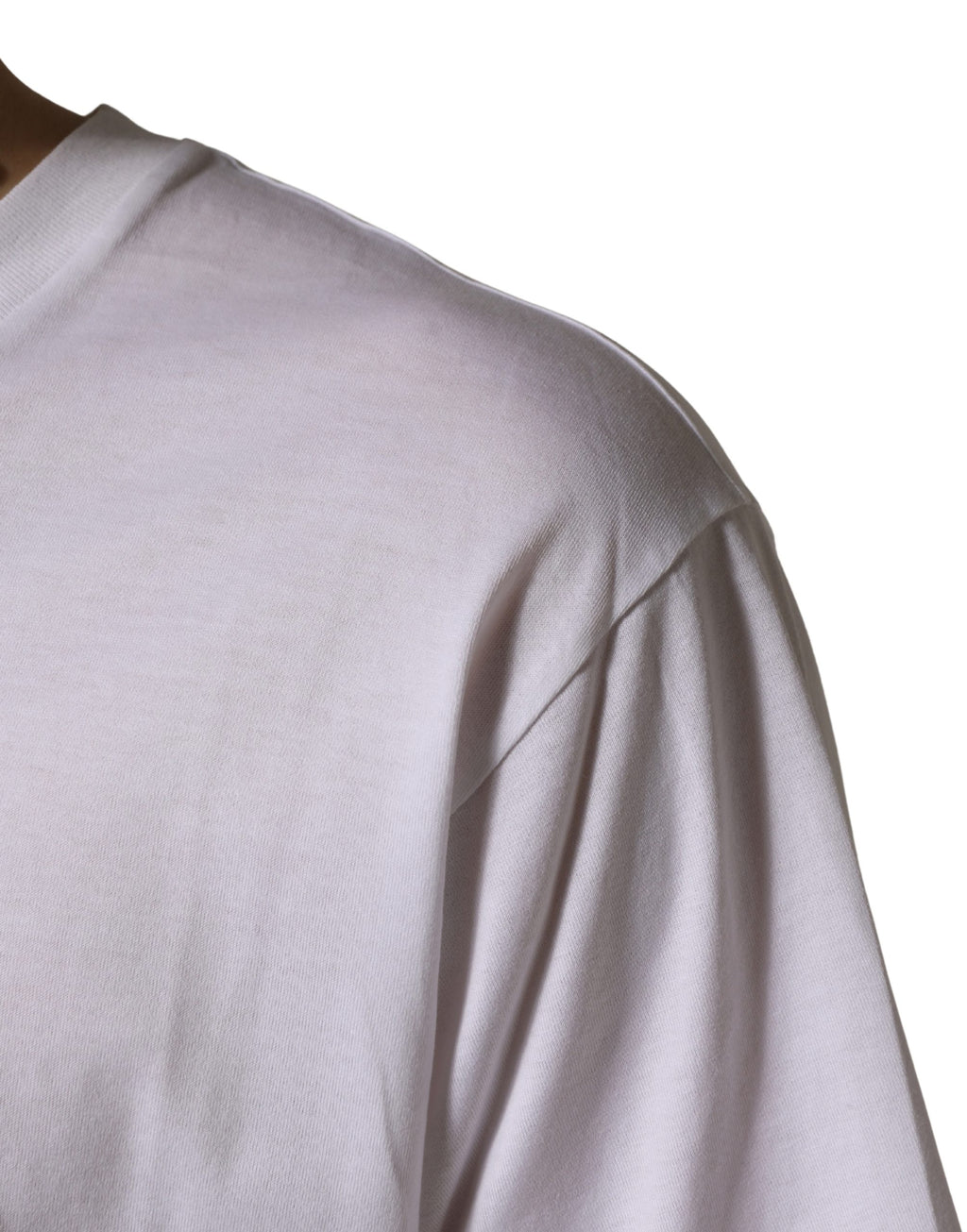Dolce & Gabbana Weißes Oversized Baumwoll-T-Shirt mit Rundhalsausschnitt für Herren