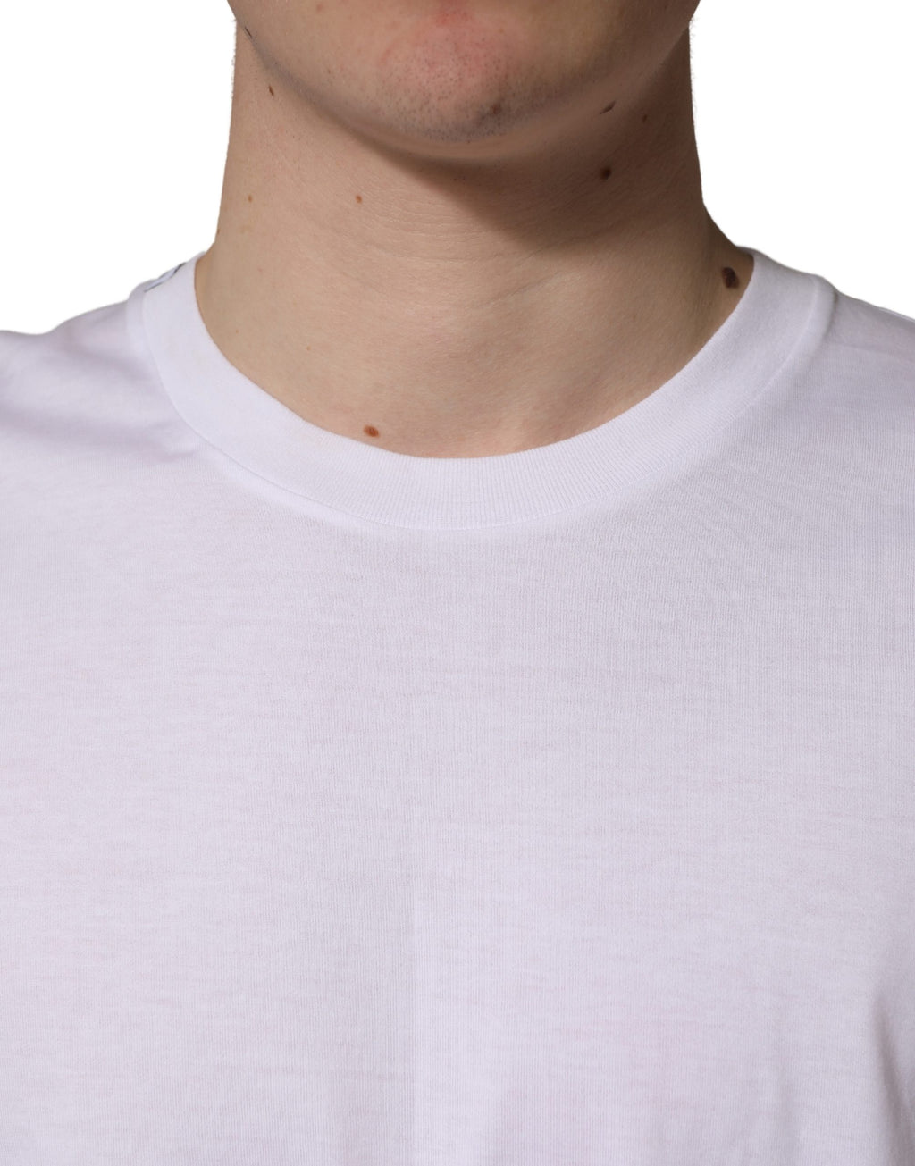 Dolce & Gabbana Weißes Oversized Baumwoll-T-Shirt mit Rundhalsausschnitt für Herren