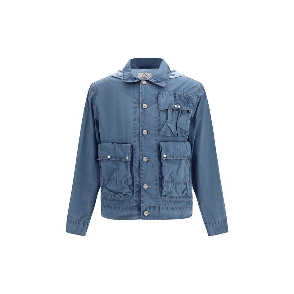 C.P. Company Blaue Baumwolljacke in voller Länge