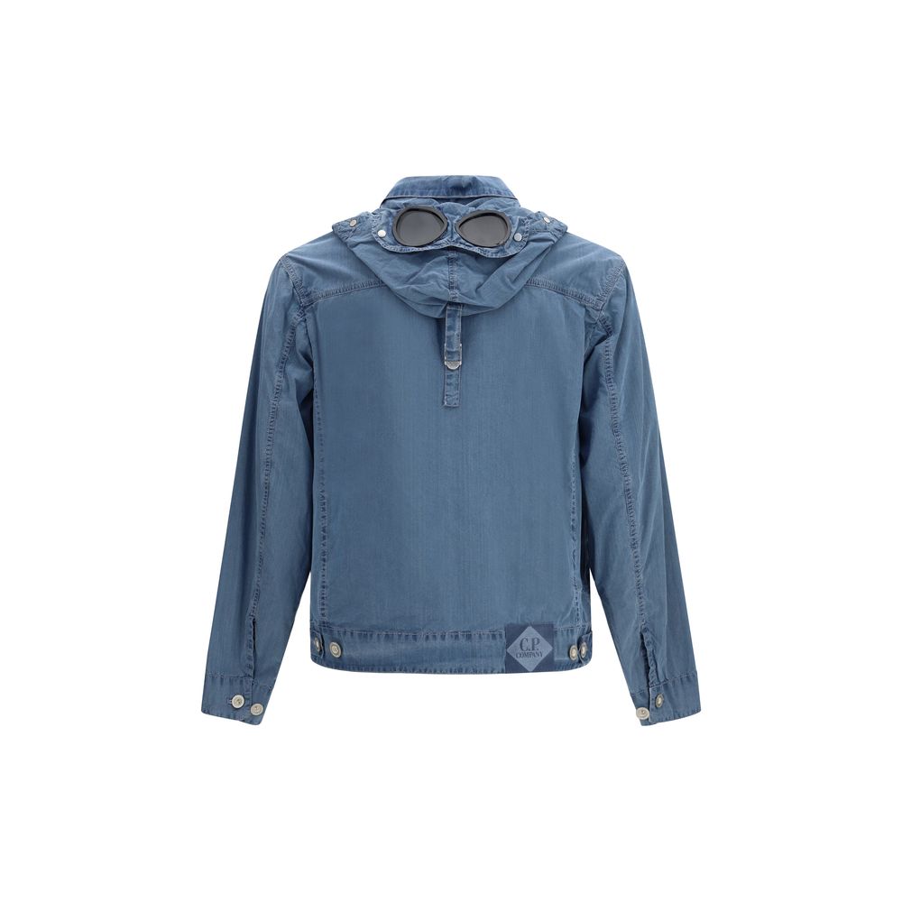 C.P. Company Blaue Baumwolljacke in voller Länge