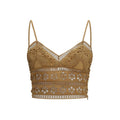 Charo Ruiz Braune Baumwollbluse