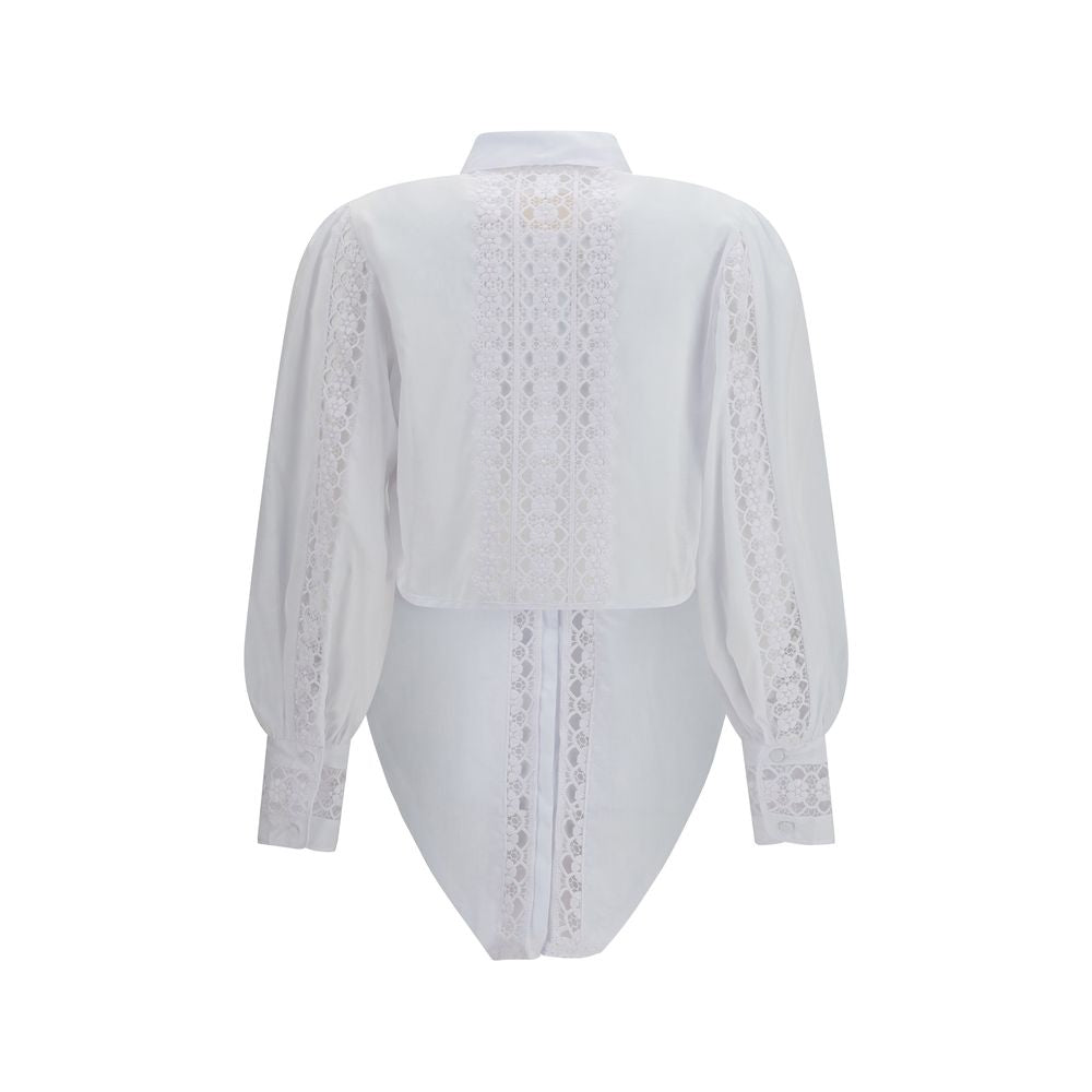 Charo Ruiz Weiße Baumwollbluse