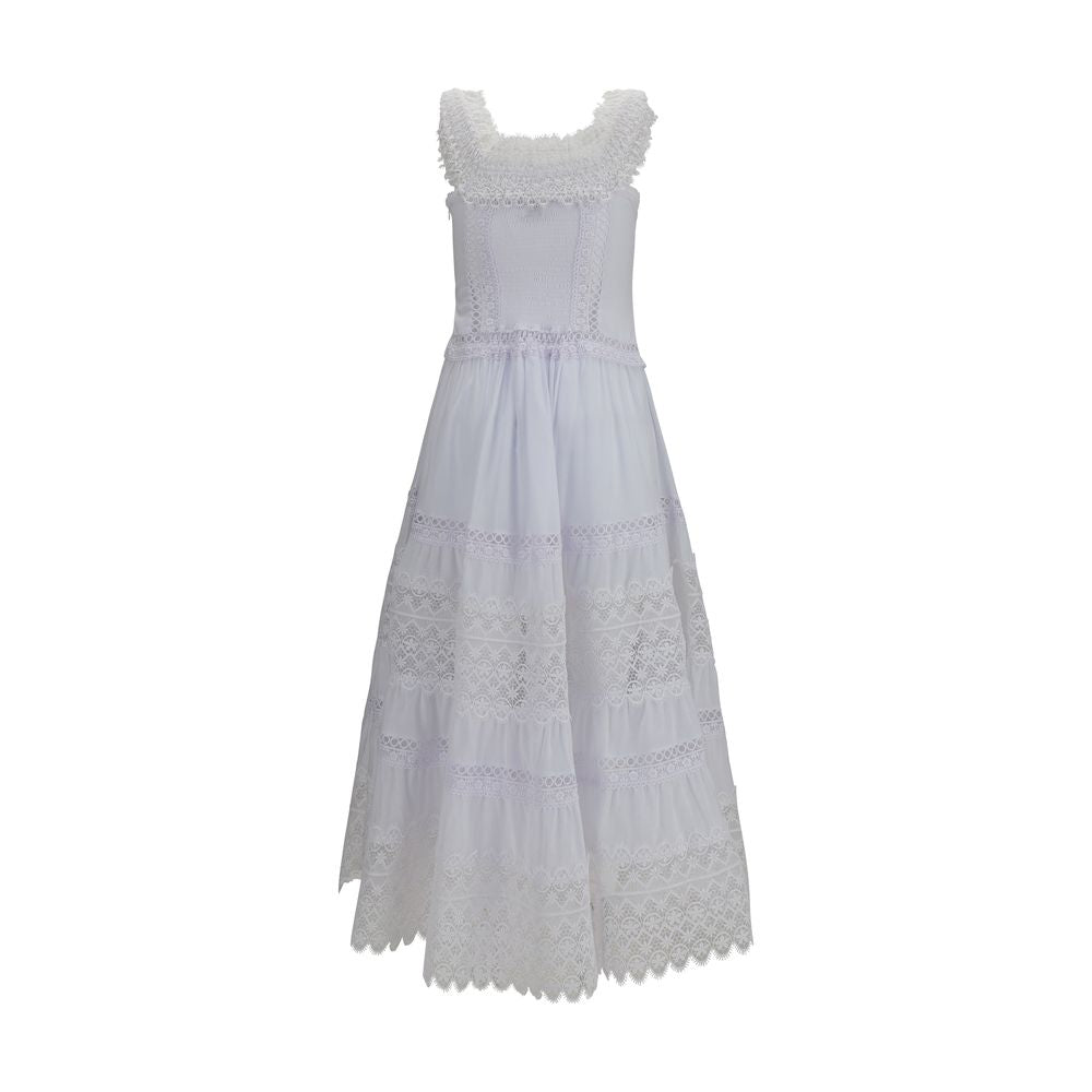 Charo Ruiz Weißes Baumwoll-Freizeitkleid