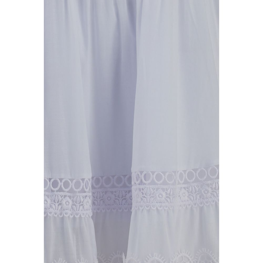 Charo Ruiz Weißes Baumwoll-Freizeitkleid