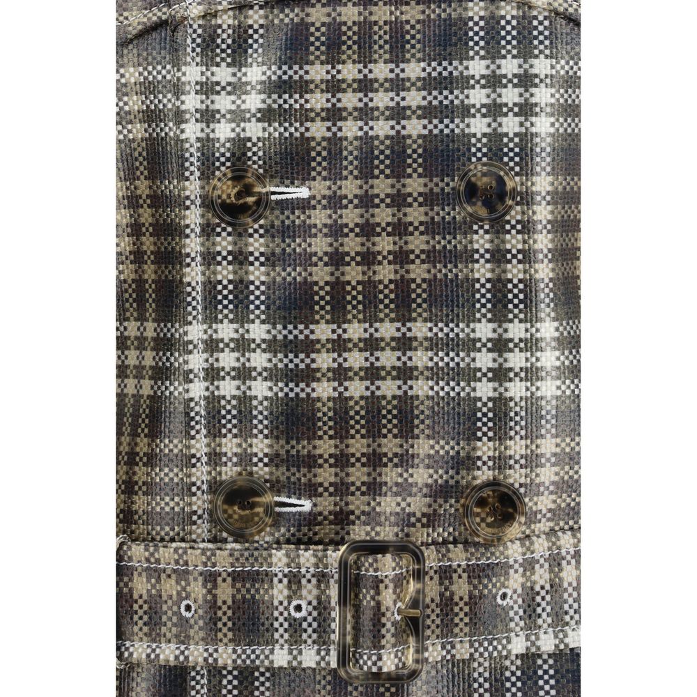 Burberry Brauner Trenchcoat aus Polyester