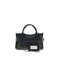 Balenciaga Schwarze Lammleder Schultertasche Ovis Aries Aries