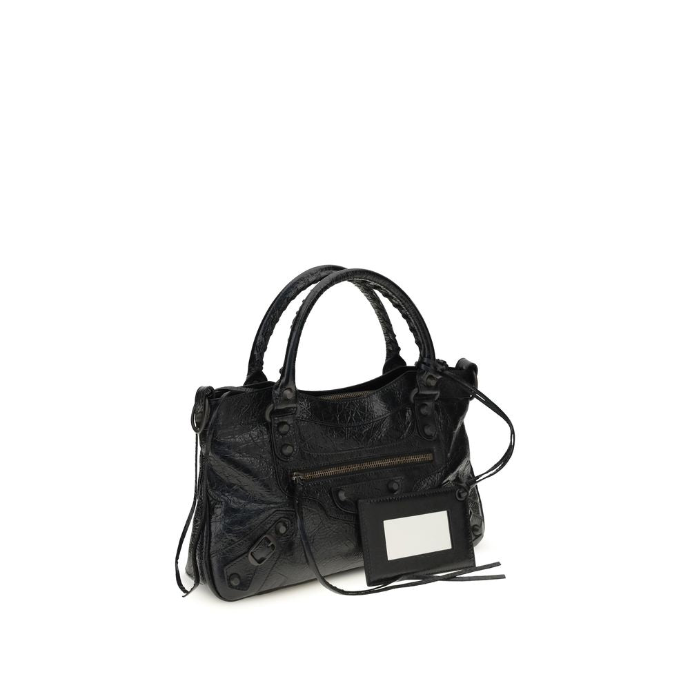 Balenciaga Schwarze Lammleder Schultertasche Ovis Aries Aries