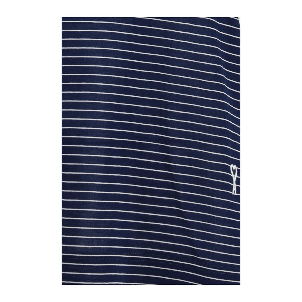 Ami Paris Blaue Baumwoll-Tanktops