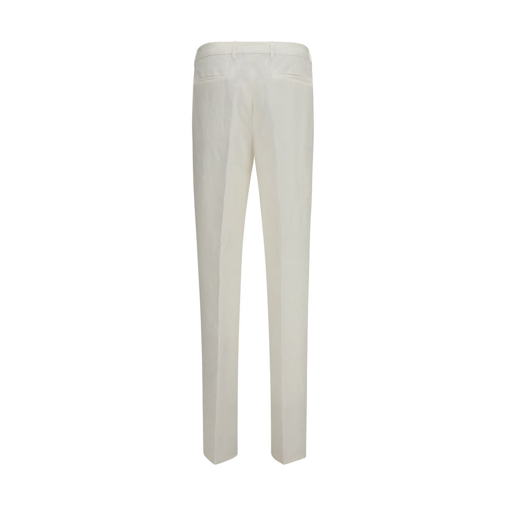 Brunello Cucinelli Weiße Leinen-Freizeithose