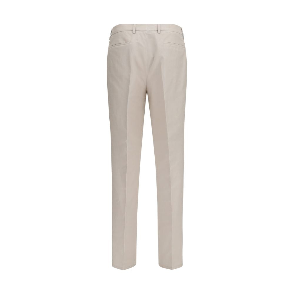 Brunello Cucinelli Beige Baumwoll-Anzughose