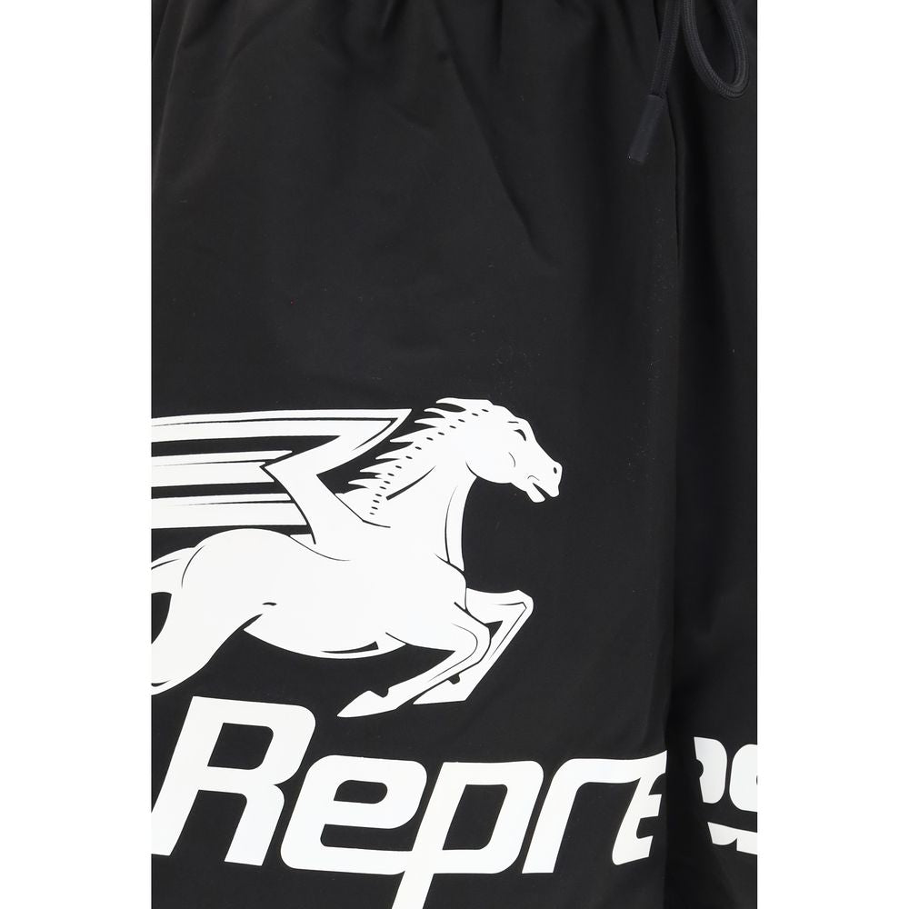 Represent Schwarze Shorts aus Polyester