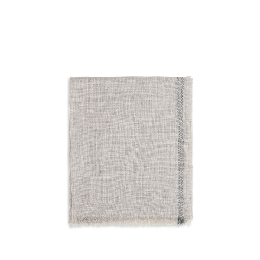 Brunello Cucinelli Grauer Leinen-Schal