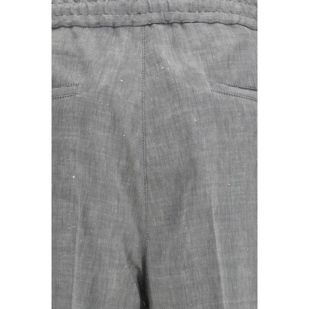 Brunello Cucinelli Braune Leinenhose