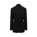 Prada Schwarzer Wollmantel aus Fleece