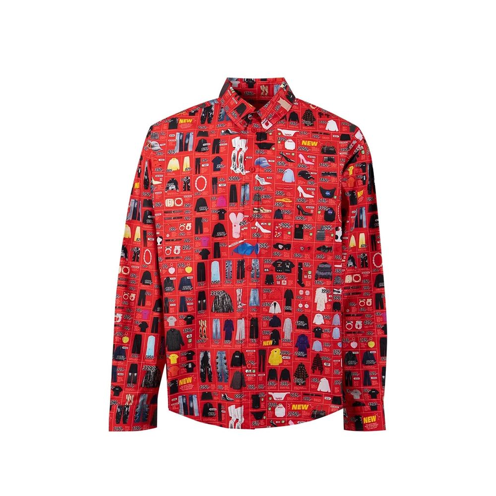 Balenciaga Mehrfarbiges Hemd aus Baumwolle mit Muster