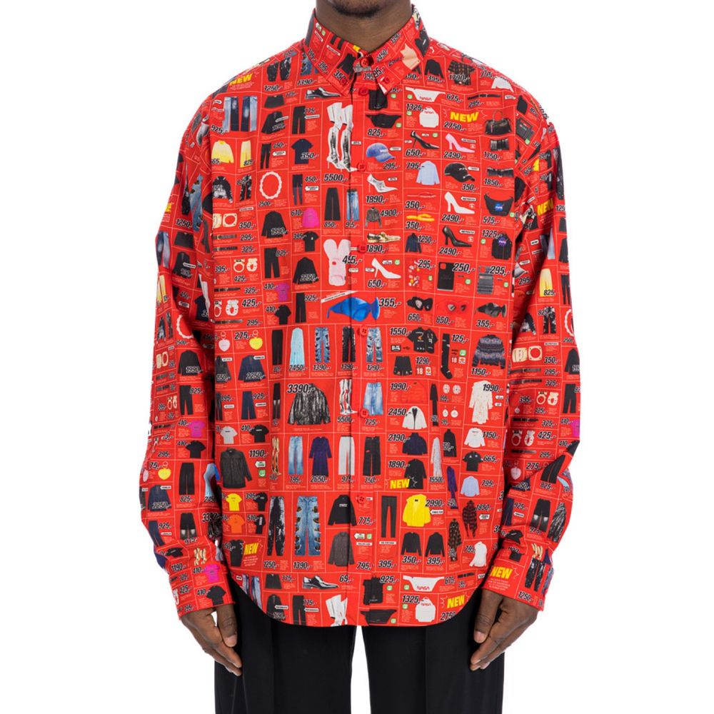 Balenciaga Mehrfarbiges Hemd aus Baumwolle mit Muster
