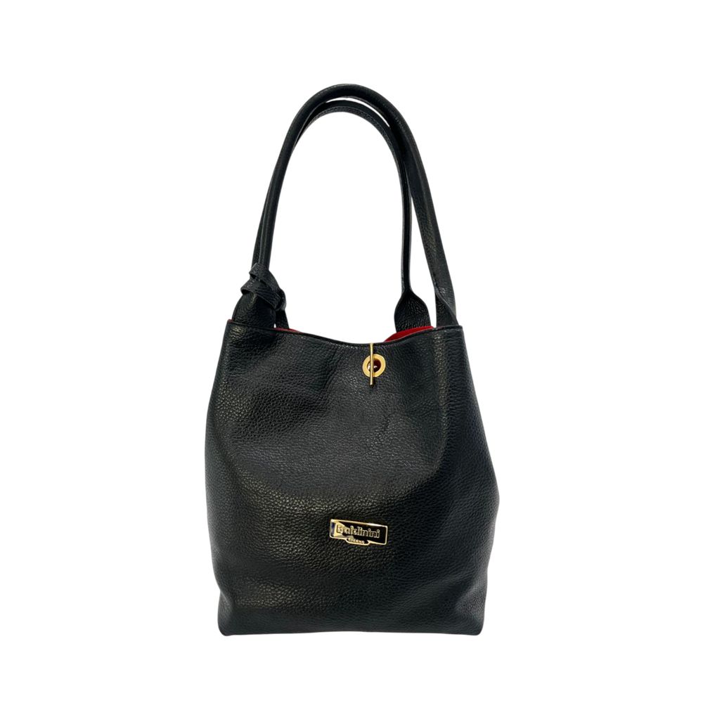 Baldinini Trend Schwarze Cow Damen Umhängetasche