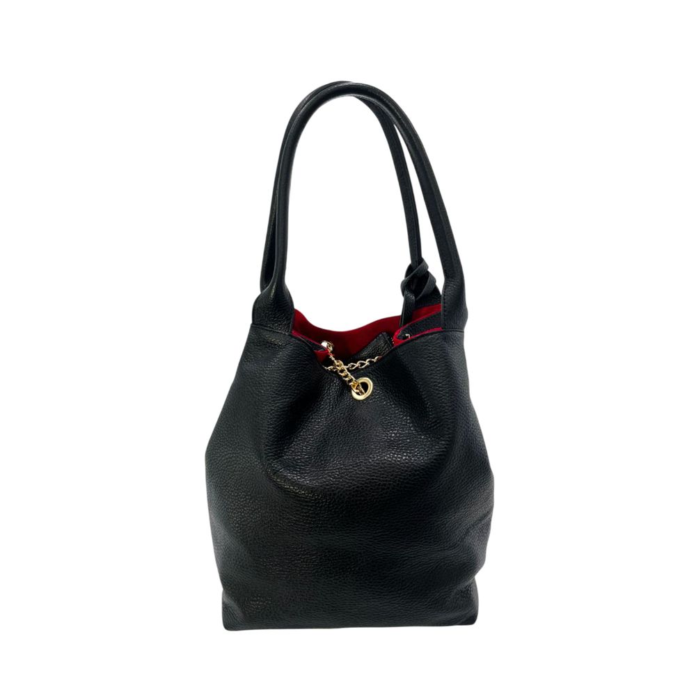 Baldinini Trend Schwarze Cow Damen Umhängetasche