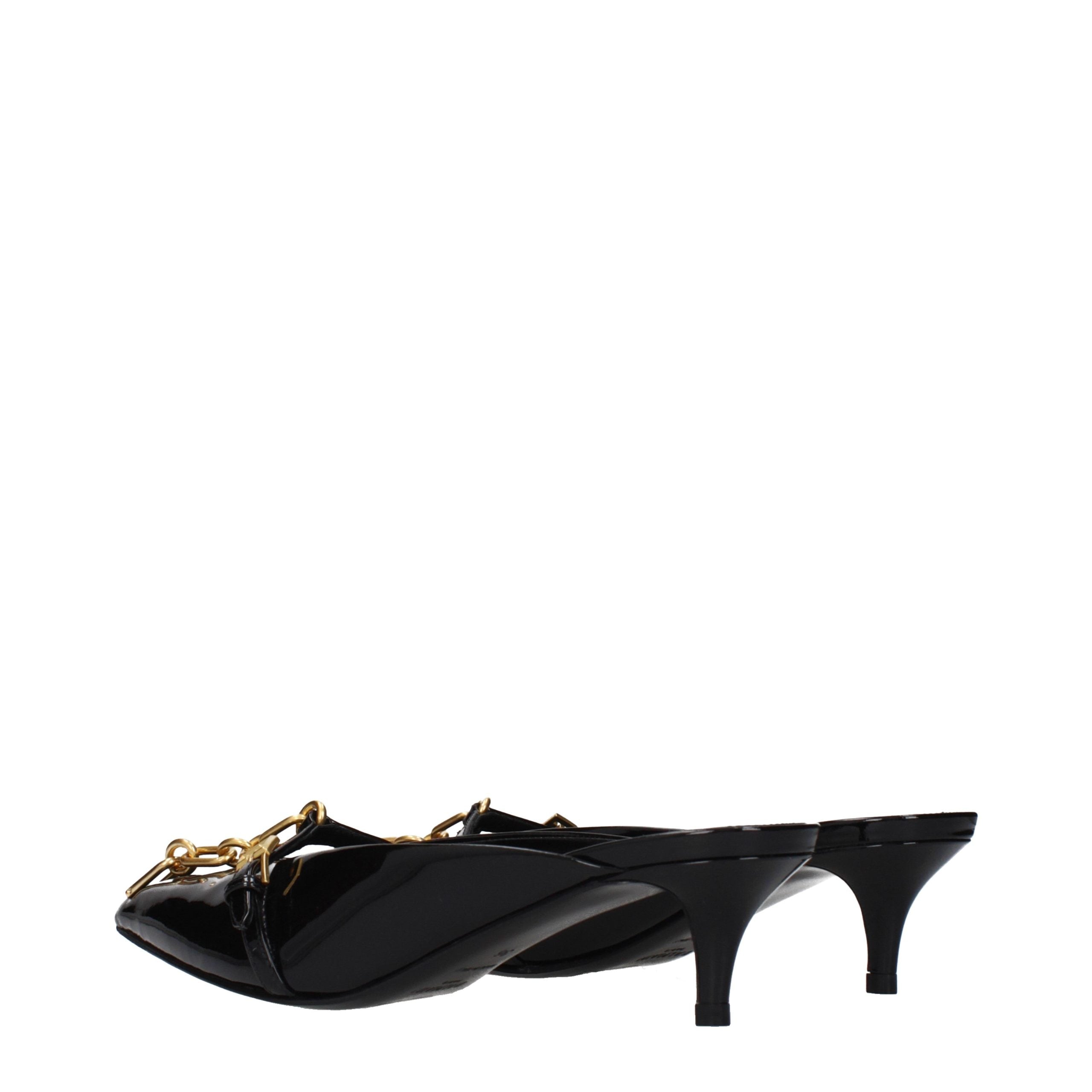 Balmain Schwarze Leder Plateau-Sandalen