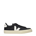 Veja Schwarze Leder Low-Top-Sneaker