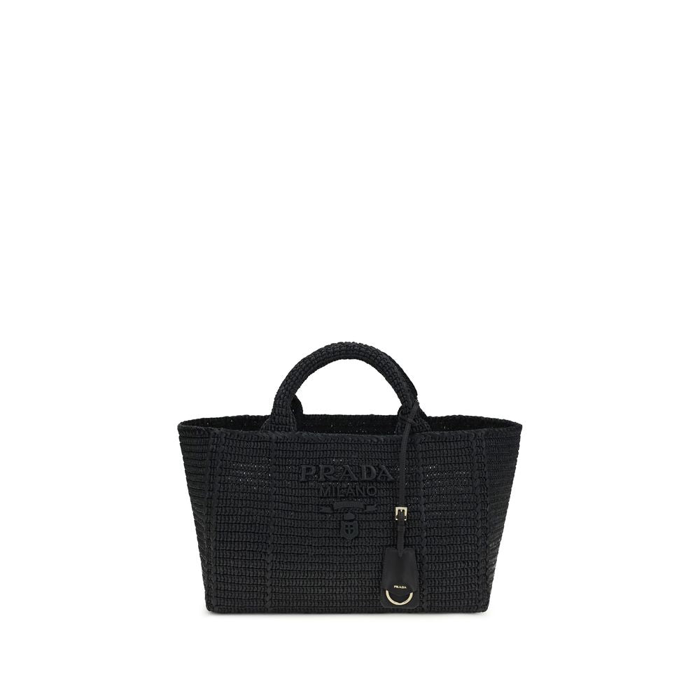 Prada Schwarze Schultertasche aus Viskose