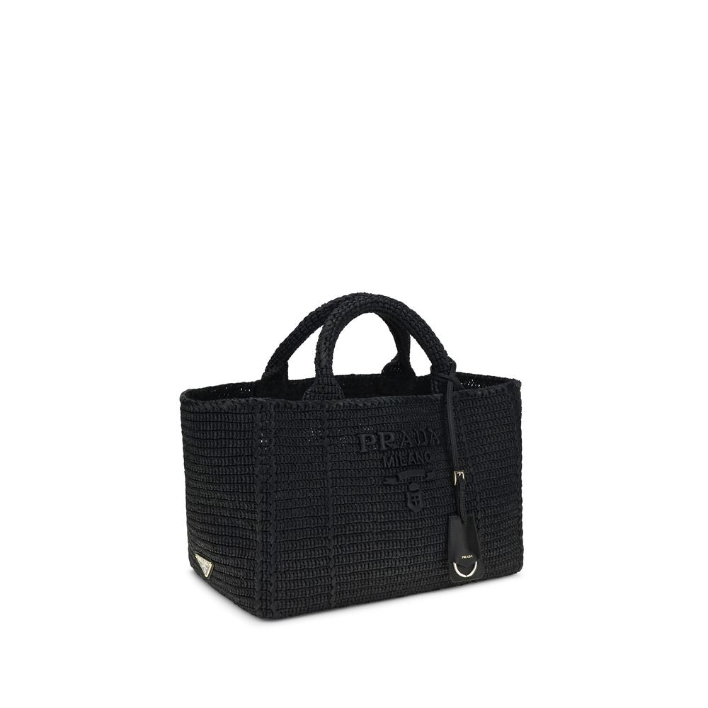 Prada Schwarze Schultertasche aus Viskose