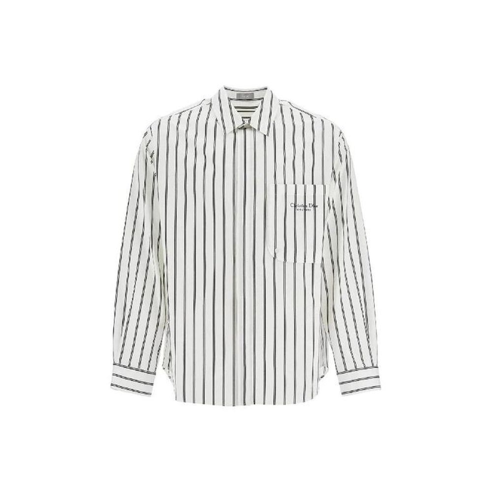 Dior Weißes Baumwollhemd mit Muster