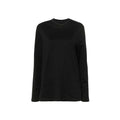 Jil Sander Schwarzes Langarm-T-Shirt aus Baumwolle