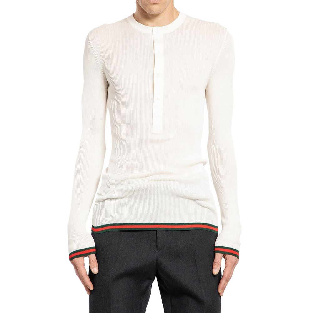 Gucci Weißes Seiden-T-Shirt
