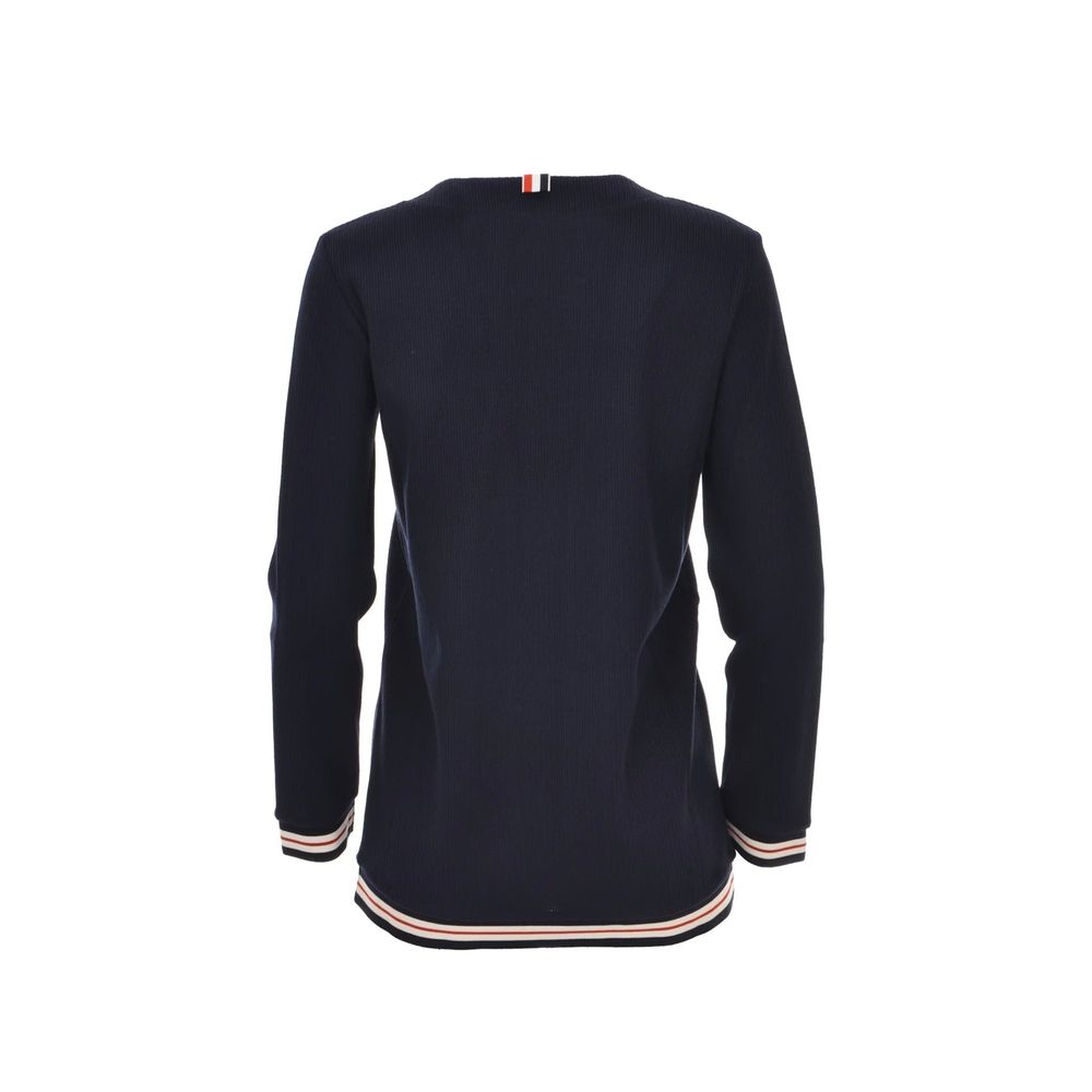 Thom Browne Blauer Baumwollcardigan