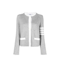 Thom Browne Grauer Wollcardigan