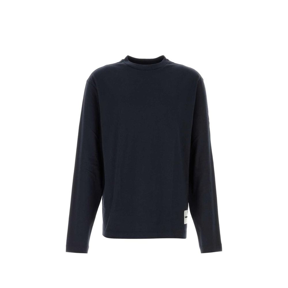 Jil Sander Weißes Langarm-T-Shirt aus Baumwolle