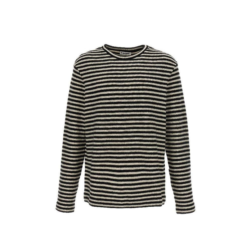 Jil Sander Weißes Woll-Langarmshirt