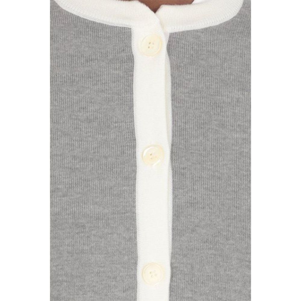 Thom Browne Grauer Wollcardigan