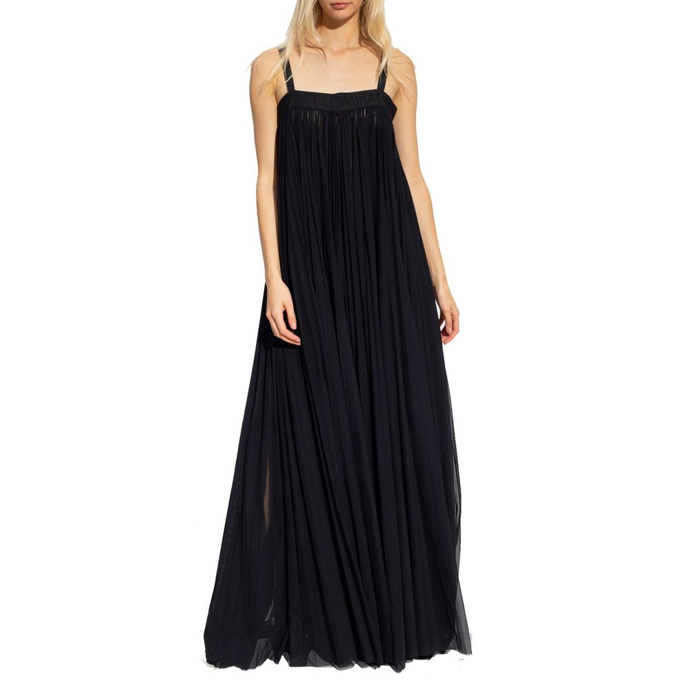 Dolce & Gabbana Schwarzes Baumwoll-Freizeitkleid