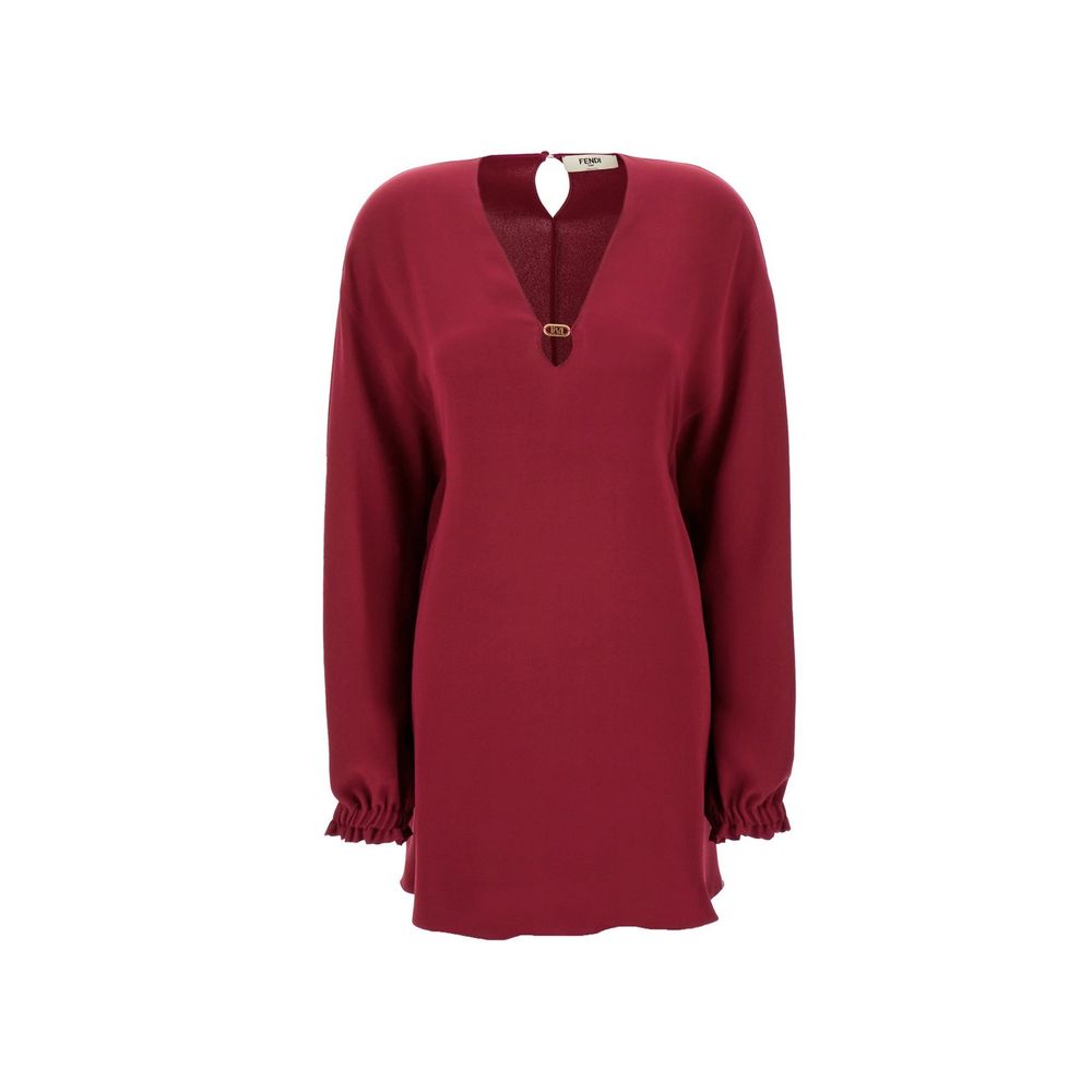 Fendi Lila Seidenkleid