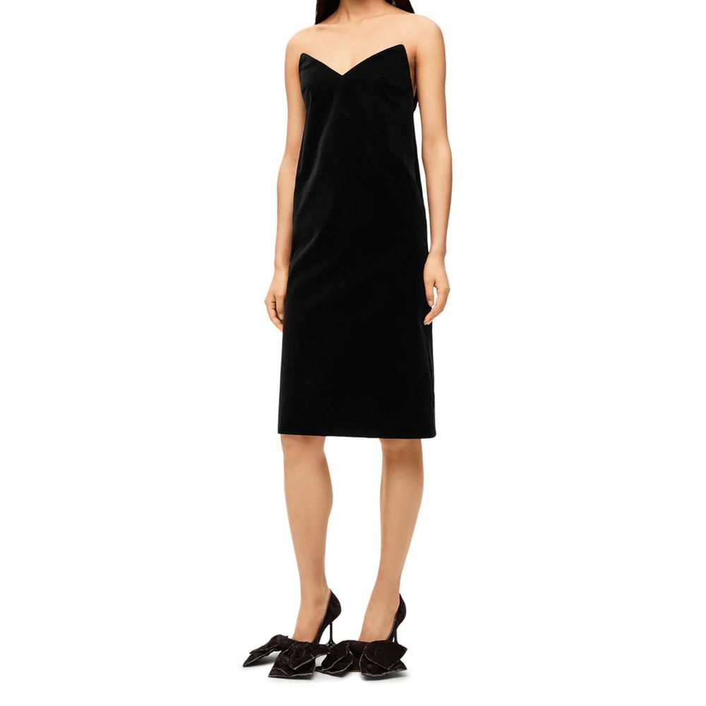 Loewe Schwarzes Baumwoll-Freizeitkleid