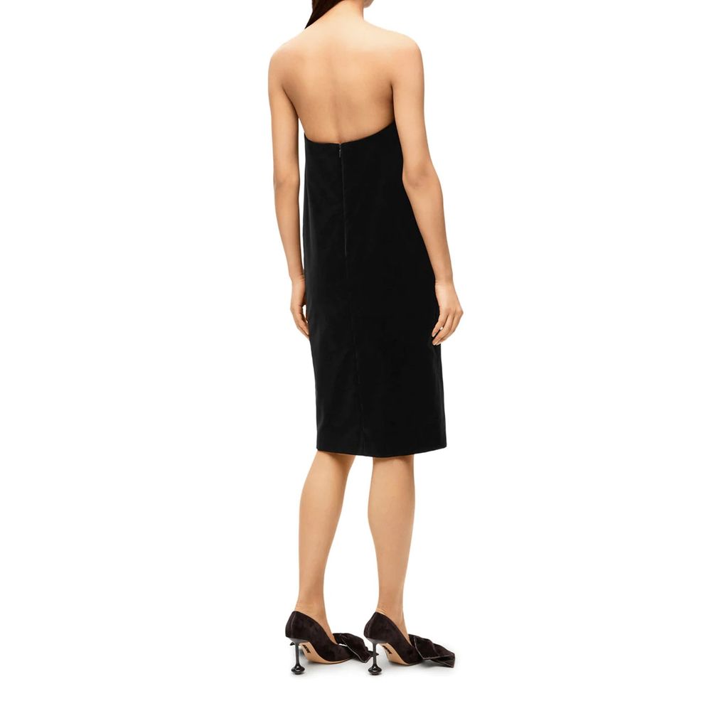 Loewe Schwarzes Baumwoll-Freizeitkleid