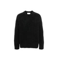 Jil Sander Pullover aus schwarzem Alpakaleder