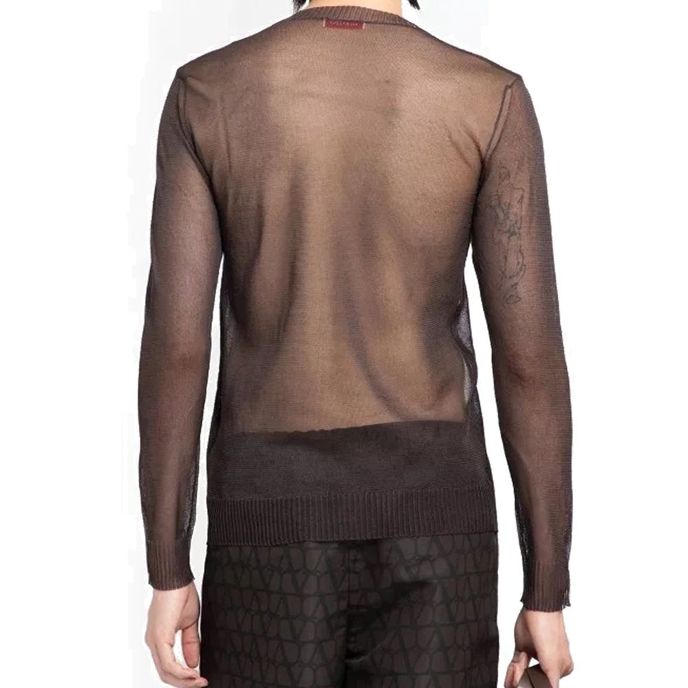 Valentino Garavani Braunes Seiden-Sweatshirt